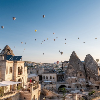 Luftballoner over Göreme i Kappadokien - Tyrkiet