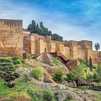 Udsigt til Alcazaba i Malaga
