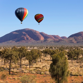 Med luftballon i Northern Territory, Australien