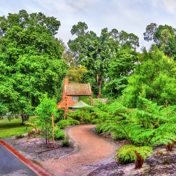 Captain Cooks Cottage i Fitzroy Gardens - Melbourne i Australien