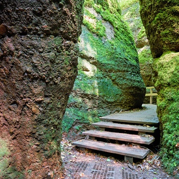 Drachenschlucht, Dragekløften i Thüringen, Tyskland