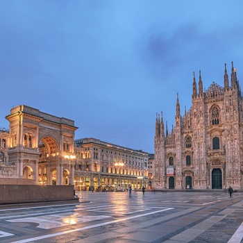 Milano - Piazza del Duomo om aftenen