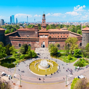 Sforzesco slottet i Milano - Italien