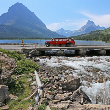 Going-to-the-Sun-Road gennem Glacier National Park i Montana, USA