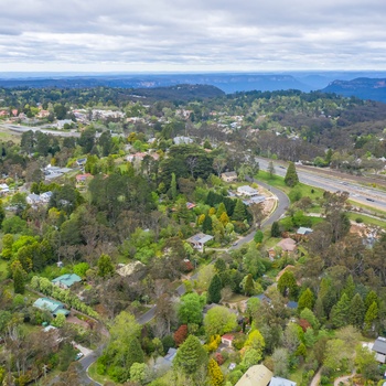 Byen Leura i fugleperspektiv - New South Wales