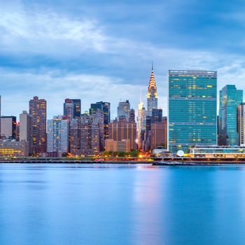 Udsigt til Manhattan skyline fra Long Island City 