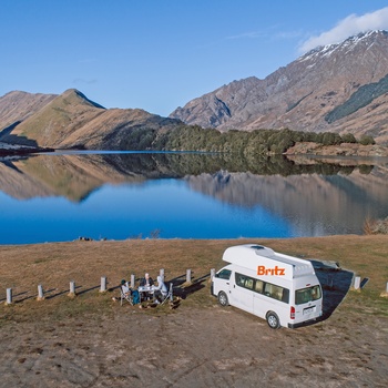 New Zealand - Britz Voyager autocamper i bjergene