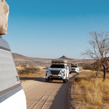 På roadtrip i 4WD Camper i Namibia