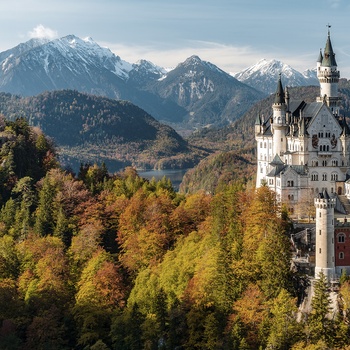Slottet Schloss Neuschwanstein i Sydtyskland