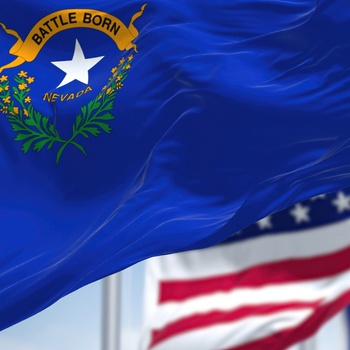 Nevada og Stars and Stripes flag
