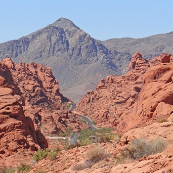 Nevada Scenic Byway gennem Valley of Fire State Park i Nevada - USA