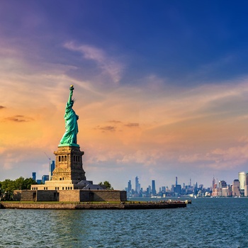 New York City ved solnedgang