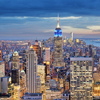 Empire State Building om aftenen, New York