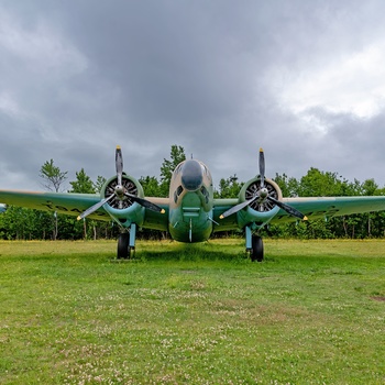 En Lockheed Hudson Bomber ved Nordatlantisk Luftfartsmuseum i Gander, Newfoundland