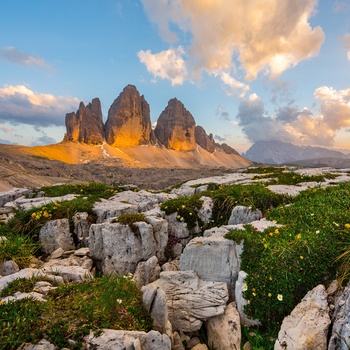 Sol på Dolomitterne i Norditalien