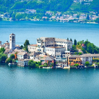 Lake Orta og øen San Giulio, Norditalien