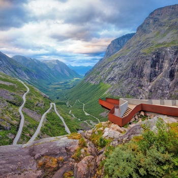 Udsigtspunkt til Trollstigen i Norge