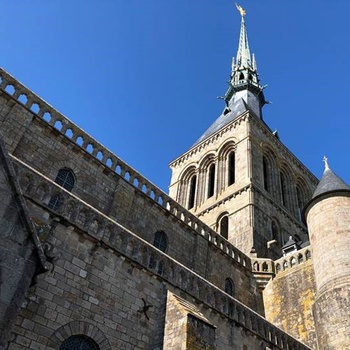 Klostertårnet på Mont Saint-Michel i Normandiet, Frankrig