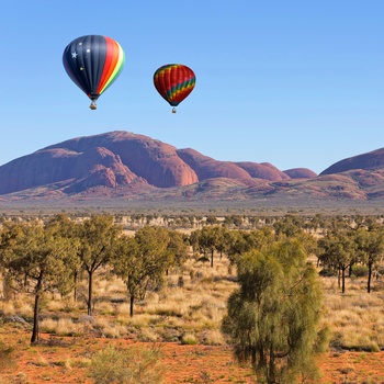 Med luftballon i Northern Territory, Australien