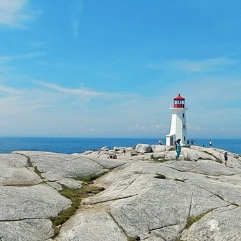 Peggy Coves fyrtårn, Nova Scotia i Canada