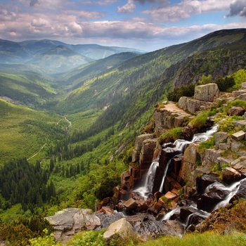 Pancavsky vandfald i Krkonose bjergene - Tjekkiet