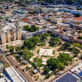 Luftfoto af Plaza Grande i Merida - Mexico