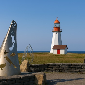 Port au Choix og National Historical Site på Newfoundland - Canada - AI genereret