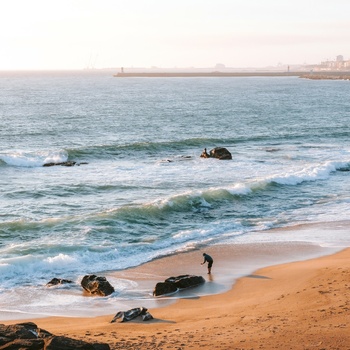 Stranden Praia de Lavadores vest for Porto