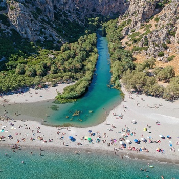 Preveli-stranden på Kreta - Grækenland