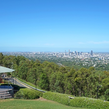 Udsigt fra Mount Coot-tha Lookout, Brisbane i Queensland