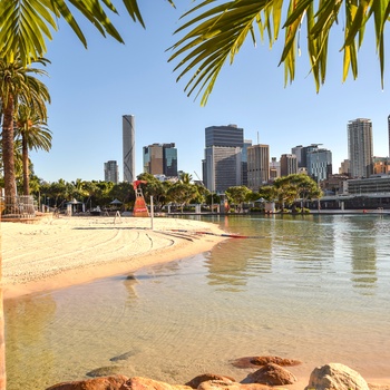Kunstig strand, South Bank i Brisbane, Queensland
