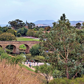 Richmond Bridge og byen - Tasmanien