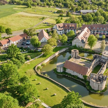 Romantik Göbel's Schlosshotel Prinz von Hessen, Thüringen i Tyskland - Luftfoto