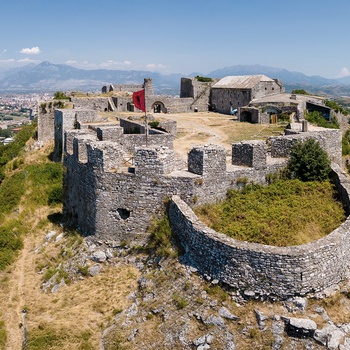 Rozafa slot i byen Shkodër i det nordlige Albanien