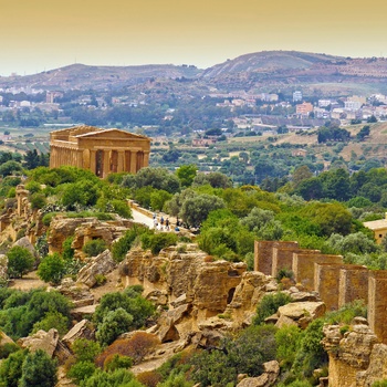 Agrigento - tempelruiner på Sicilien