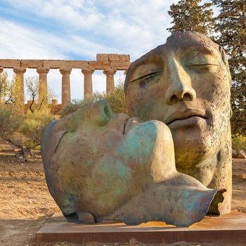 Agrigento - tempelruiner på Sicilien