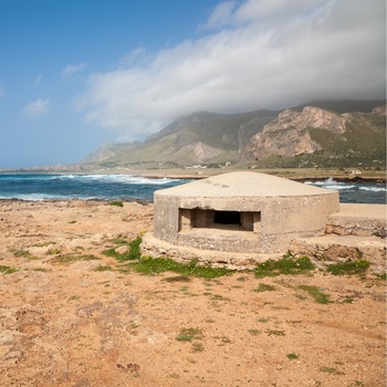 Bunker fra anden verdenskrig på Sicilien 