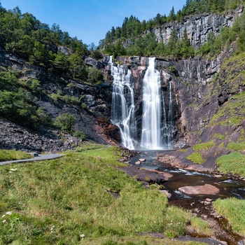 Skjervsfossen nær Hardangerfjorden