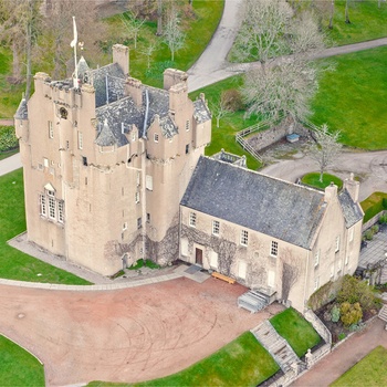 Skotland - Crathes Castle set fra luften