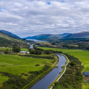Skotland, Caledonian Canal - den Caledoniske kanal ved Gairlochy tæt på Fort William