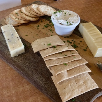 Smagsprøver på cheddaroste hos Pyengana Dairy Company i Pyengana - Tasmanien