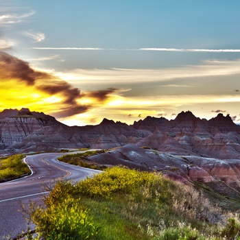 Badlands National Park Loop Road, South Dakota i USA