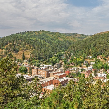 Panoramaudsigt mod Deadwood i Black Hills - South Dakota i USA