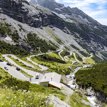 Stelvio Bjergpas i Sydtyrol i Italien