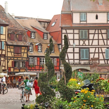 Stemning i Petite France i Strasbourg, Alsace i Frankrig