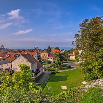 Panoramaudsigt til Visby på Gotland, Sverige