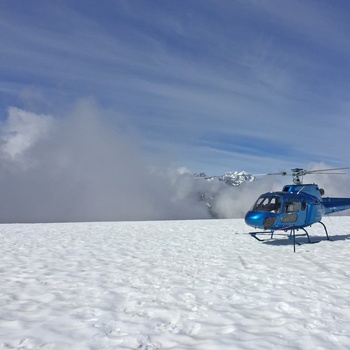 Helikopter på Fox Glacier - Sydøen i New Zealand