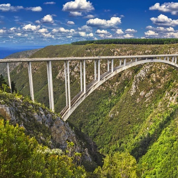 The Bloukrans Bridge langs Garden Route i Sydafrika