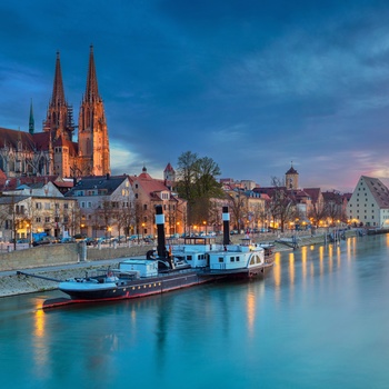 Floden Donau i Regensburg, Sydtyskland