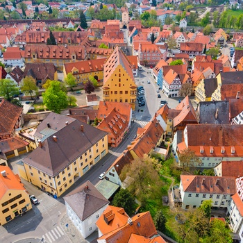 Udsigt til Nordlingens gamle bydel, Sydtyskland